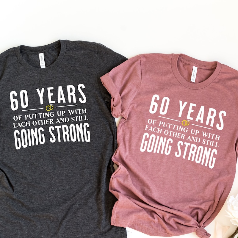 60th Wedding Anniversary T-Shirt for Husband/Wife
