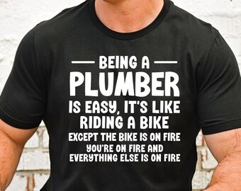 Plumber Shirt, Husband Plumbing Gift for Plumber Dad T-Shirt Men