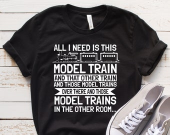 Train T-Shirt, Model Train Gifts for Train Lover, Train Engineer Model Train Collector, Train Lover Shirt, Train Birthday Train Tshirt
