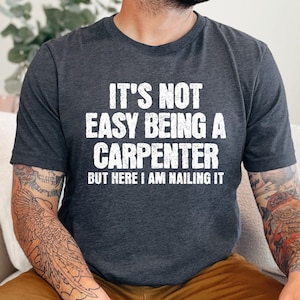 Funny Carpenter Shirt, Woodworking Carpenter Gift For Him Bild 1