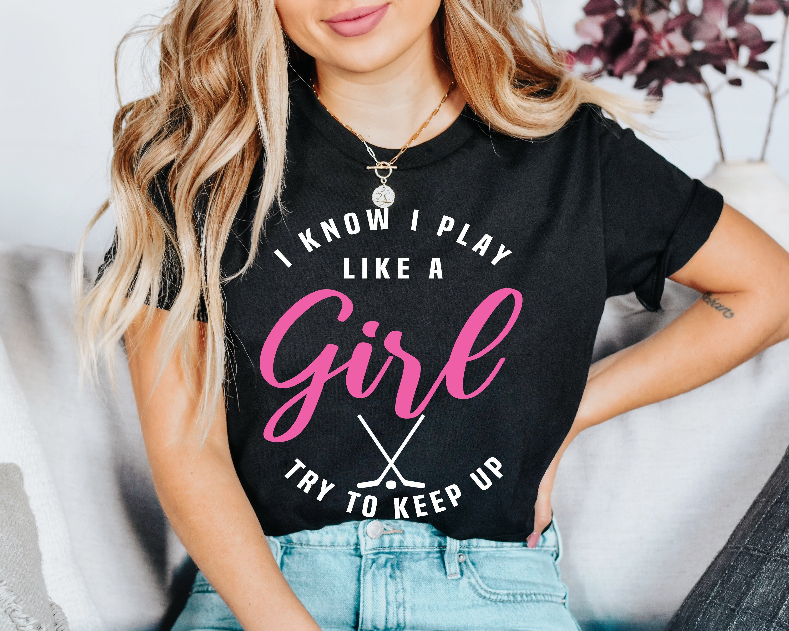 Funny, Unique Hockey Shirt for Girls, Women, and Teens T-Shirt