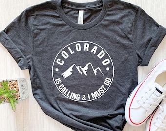 Colorado Mountain T-Shirt, Hiking Vacation Travel Gift