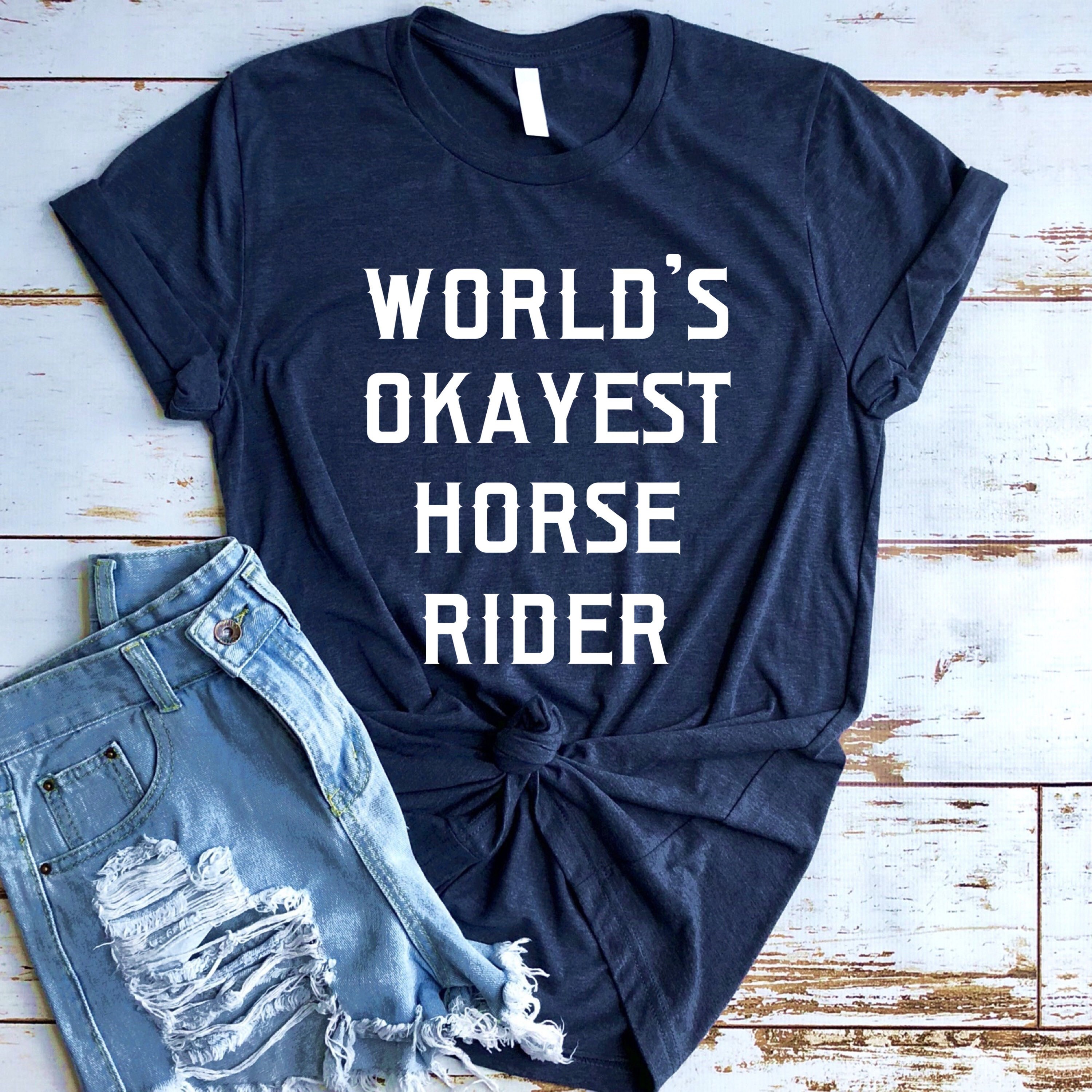 Equestrian Riding Hoody Gift In The UK Gift For Him Gift For Her World's Okayest Horse Rider Unisex Hoodie Horse Lovers Gifts