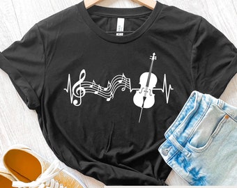 Cello Shirt, Cellist Musician Gift for Cello Player