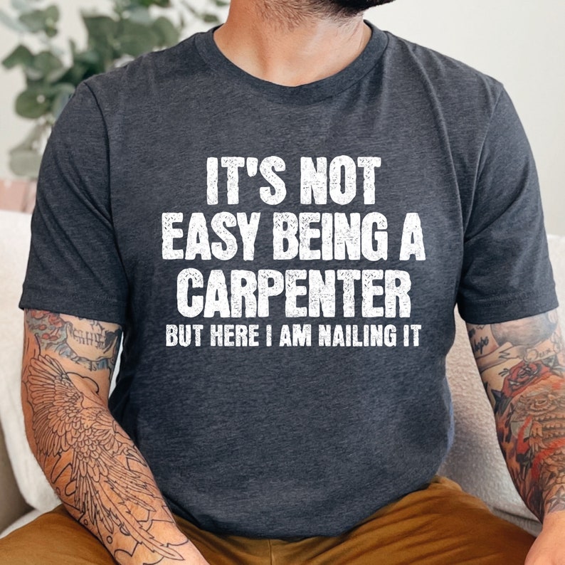 Funny Carpenter Shirt, Woodworking Carpenter Gift For Him Bild 1