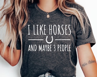 Women Horse Lover Gift, Funny Equestrian Shirt for Horseback Rider, Horse Owner