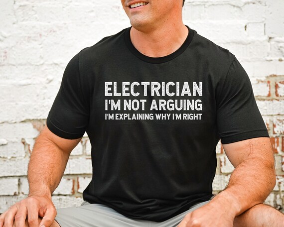 Regalos de electricista Camisa de electricista Camiseta de electricistas Marido electricista Papa regalo para electricista Bday Construccion Etsy Espana