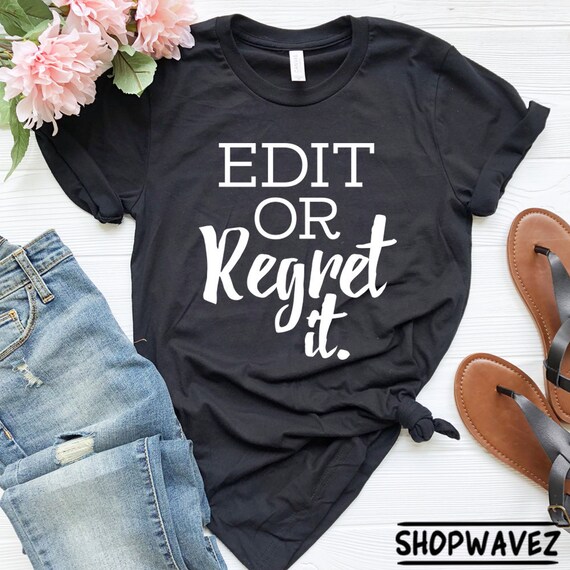 English Teacher Shirt English Teacher Gift Edit Or Regret | Etsy