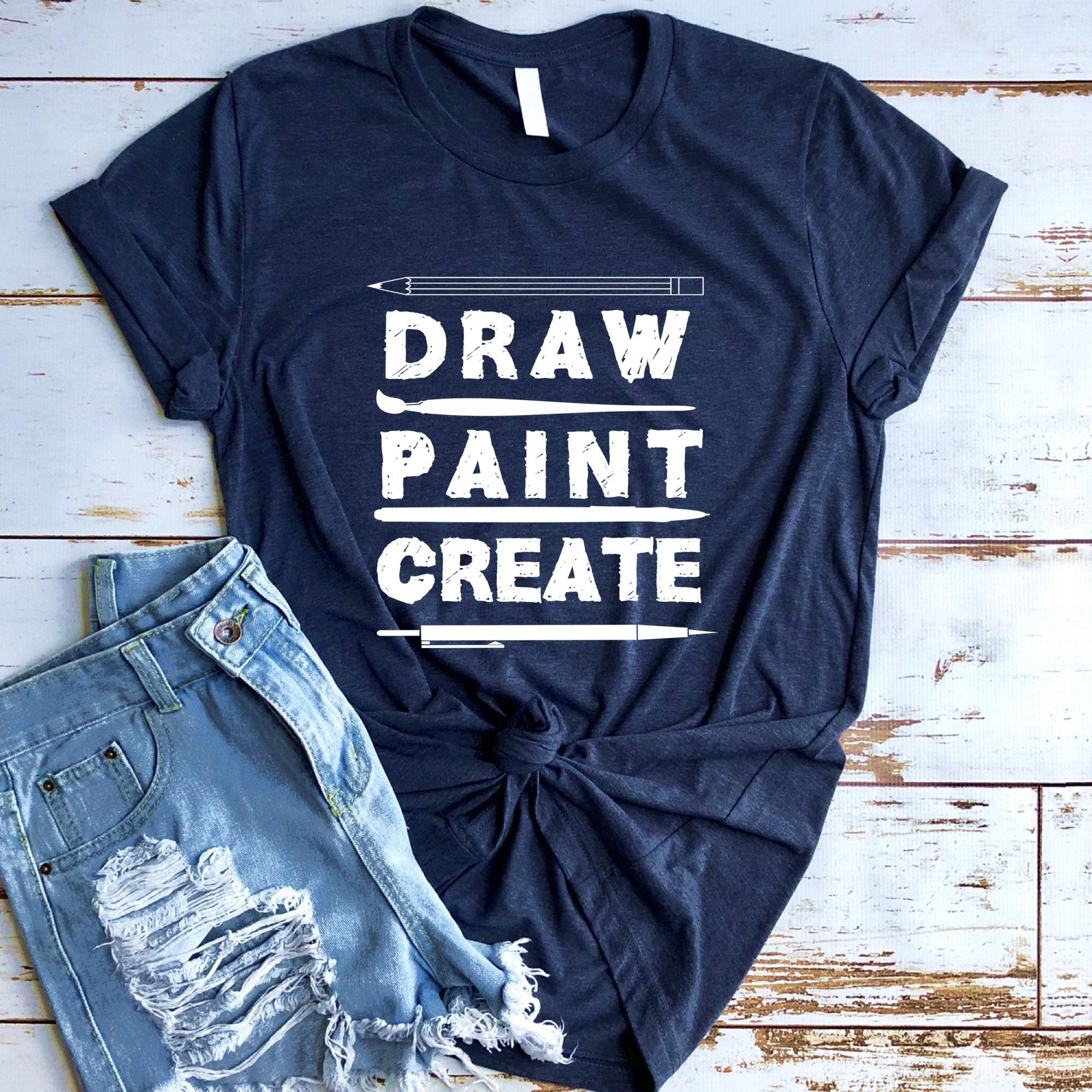 Draw Paint Create Shirt Artist Shirt Artist Gift Painter Etsy