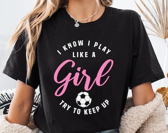 Girls Soccer Shirt, Female Soccer Player Gift