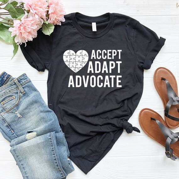 Accept Adapt Advocate Shirt Autism Shirt Autism Mom Shirt Etsy