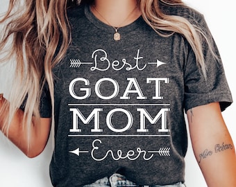 Goat Mom T-Shirt, Funny Animal Lover Gift for Farmer