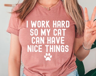 Women Cat Shirt for Mom, Cat Lover Gift