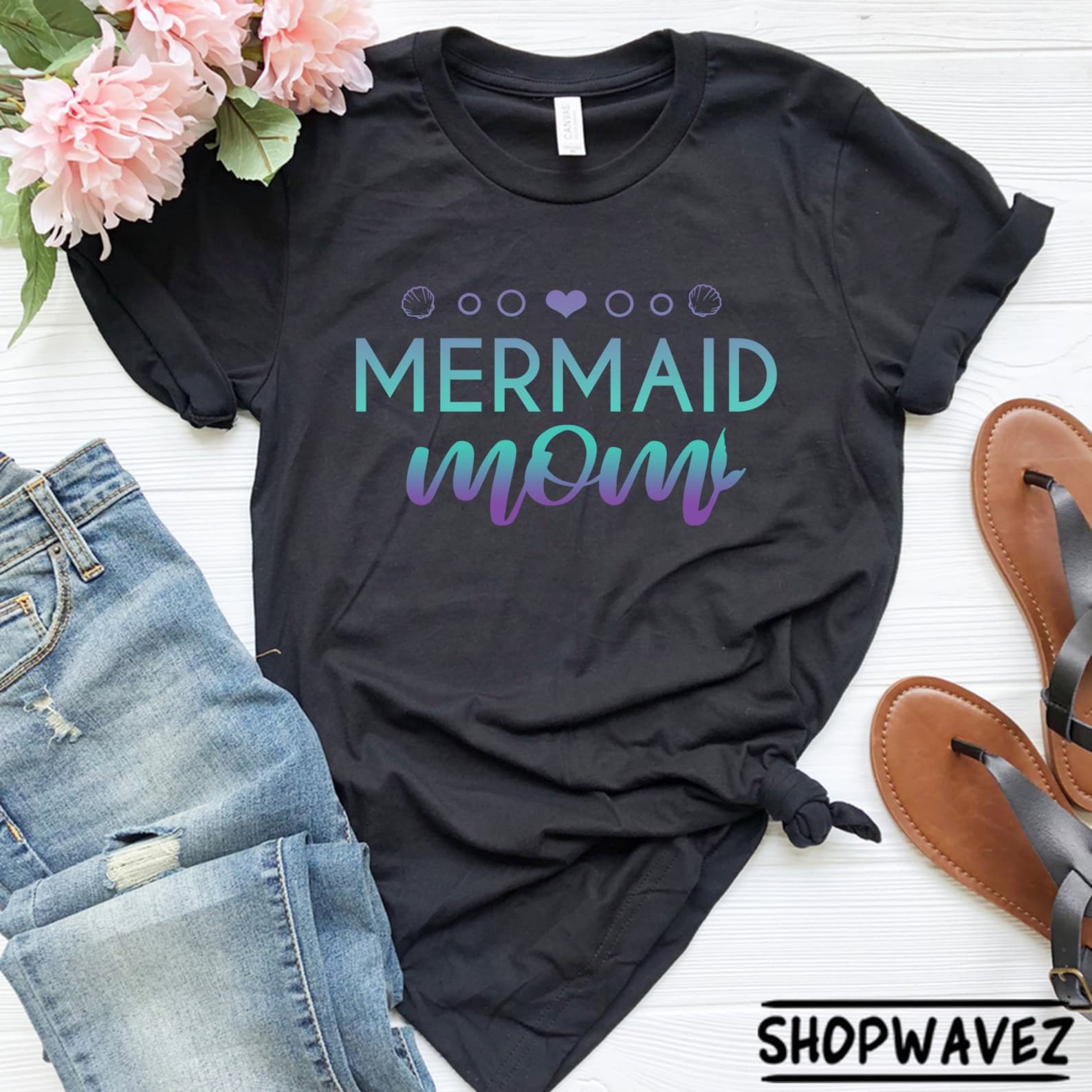 Mermaid Mom Shirt Mermaid Shirt Baby Shower Mermaid Etsy