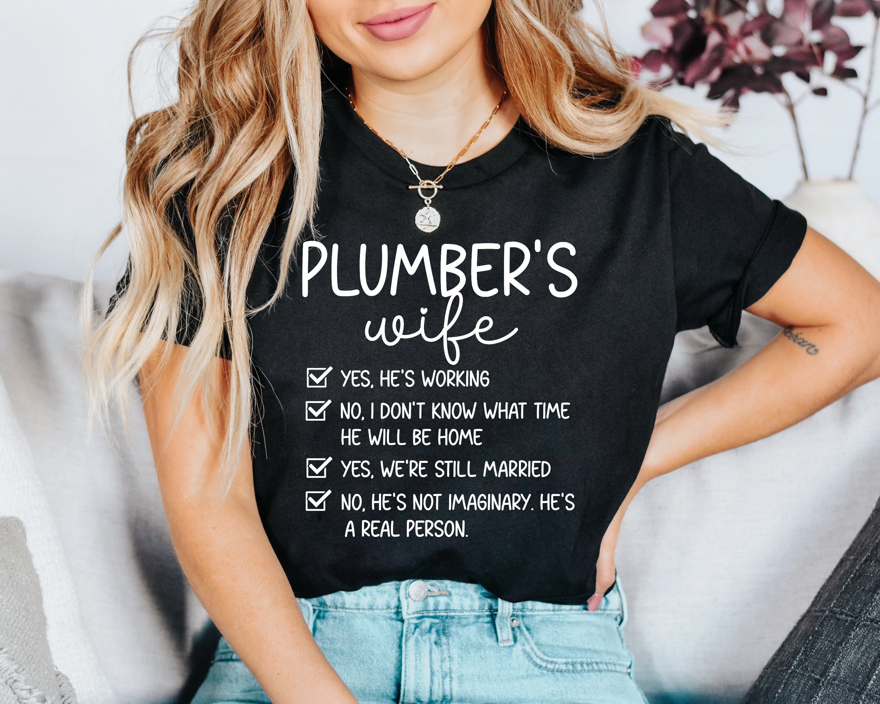 Funny Plumber Shirt for Plumbers Wife Plumbing T-shirt