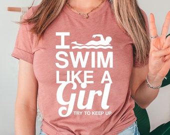 Women Swimmer Shirt Swimming Lover Gift for Mom, Girl Swim Coach Shirt