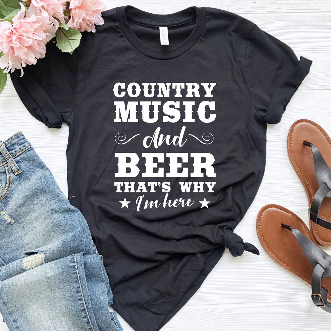 Funny Country Shirt Country Music and Beer That's Why Etsy