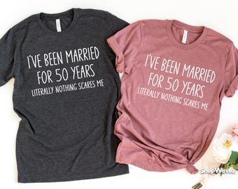 50th Anniversary Shirt, Fiftieth Anniversary Gifts for Husband and Wife