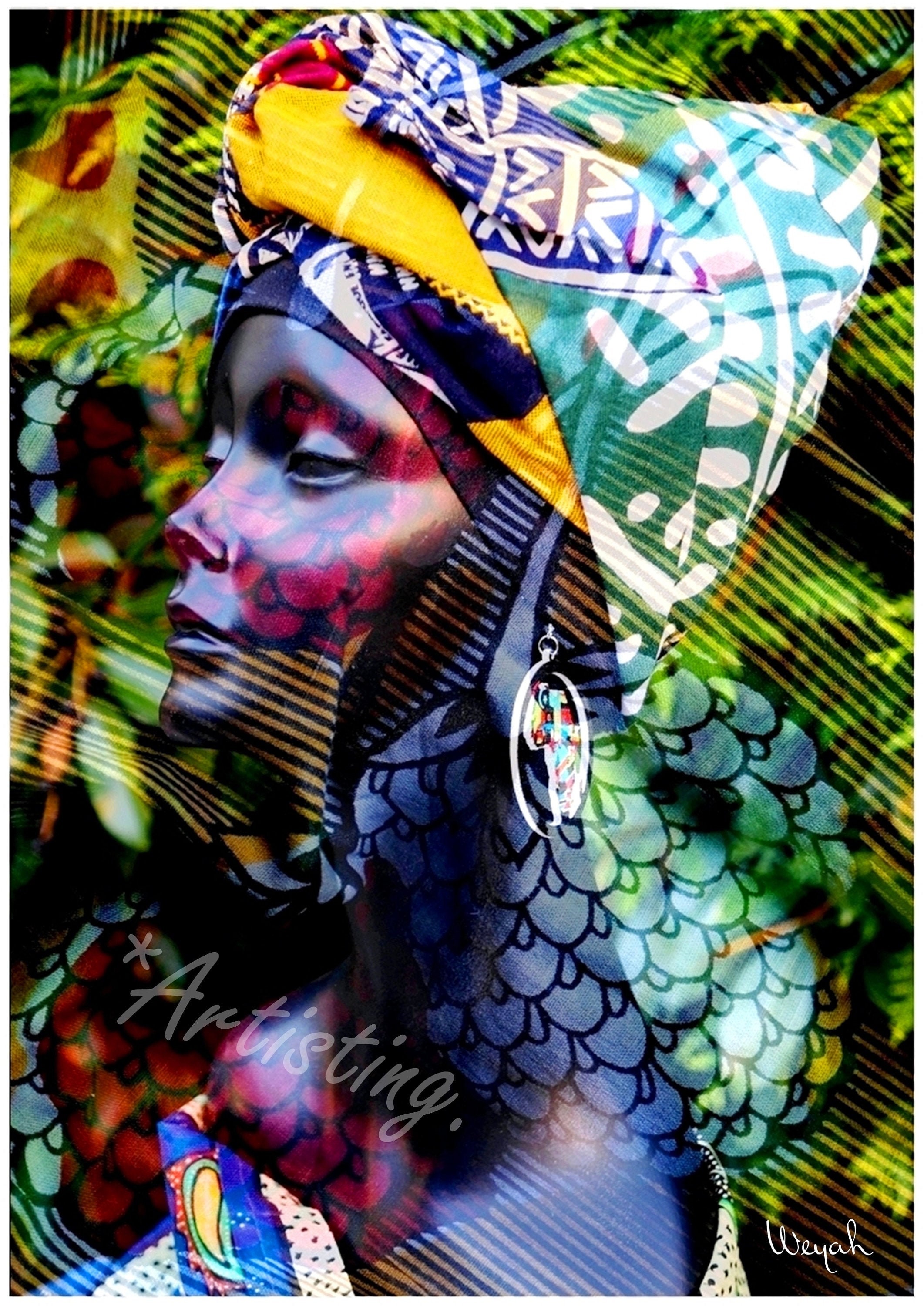 Green Queen - Toile Canvas 100% Coton