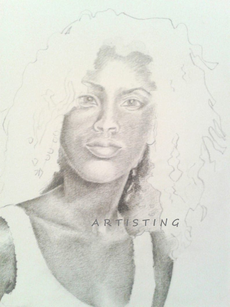 MULATO Metisseposter fine art drawing in pencil image 4