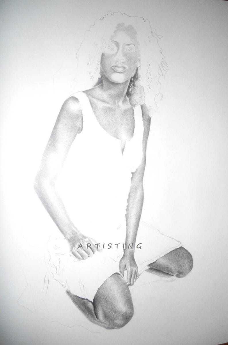 MULATO Metisseposter fine art drawing in pencil image 5