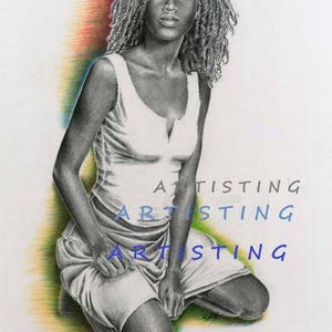 MULATO Metisseposter fine art drawing in pencil image 3