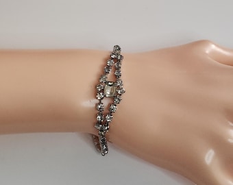 Pulsera vintage de diamantes de imitación de 18 cm