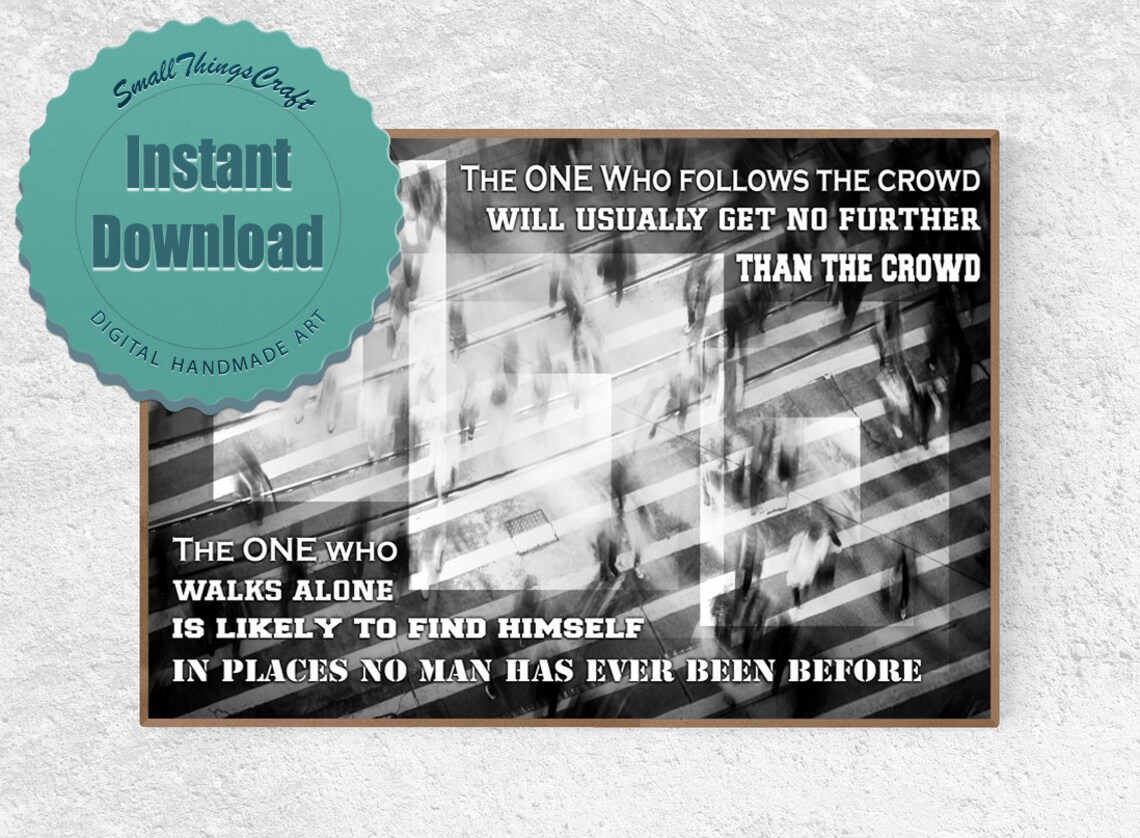 Minimalistische kunst Degene die de menigte digitale