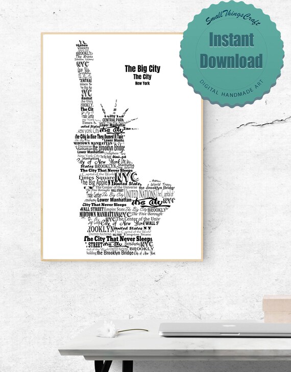 Prints wall decor NY digital wall art NY New York digital print New