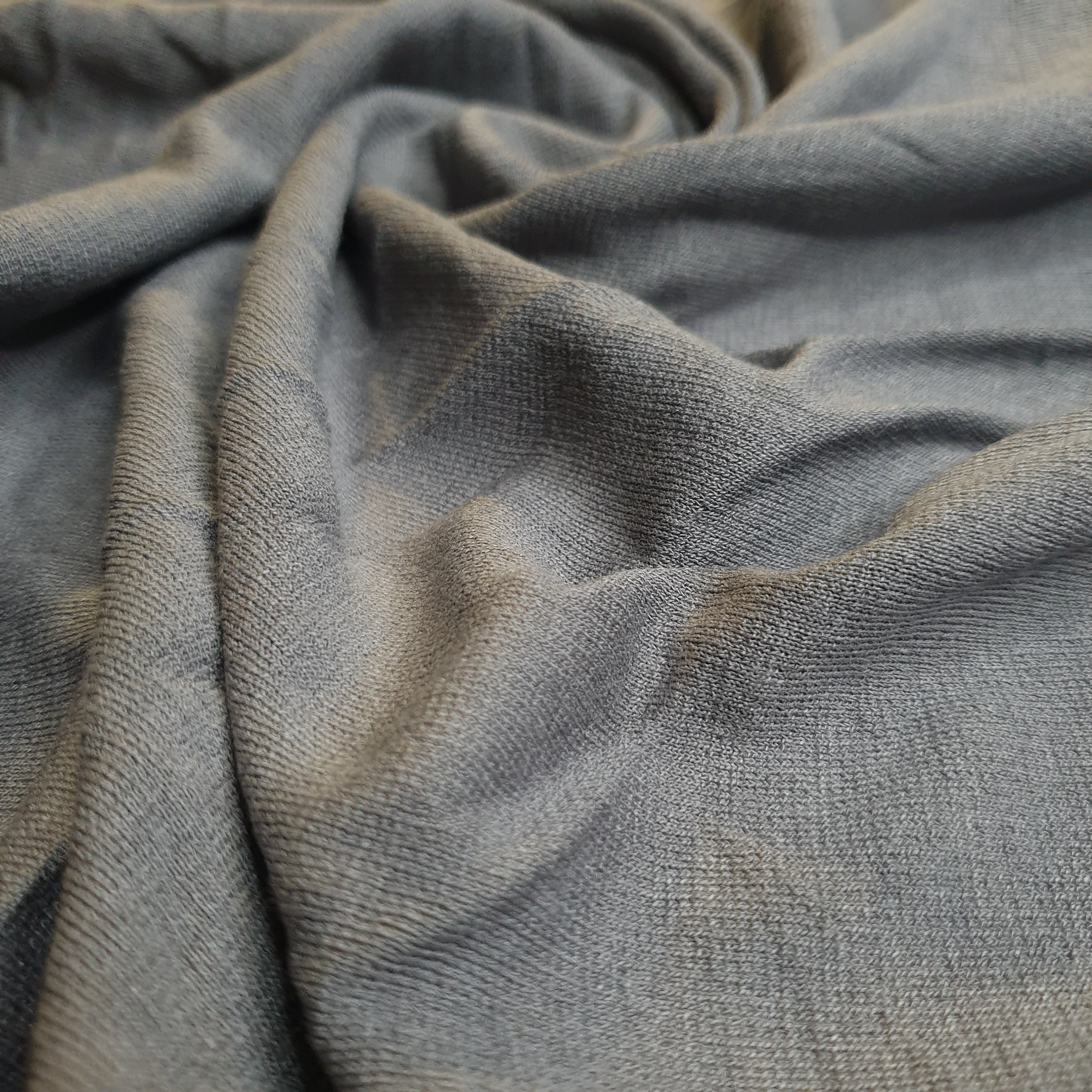 Dark grey medium weight t-shirt jersey dressmaking fabric | Etsy