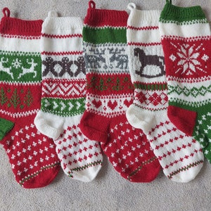 Hand Knitted Christmas Stocking, Home Decor, Personalized Christmas Stocking