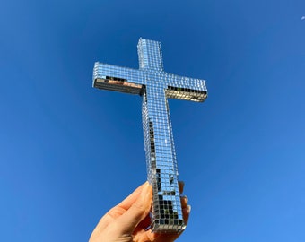 disco cross - religious christian catholic decor