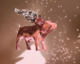 flying pig disco ball