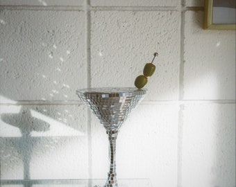 disco martini glass home decor