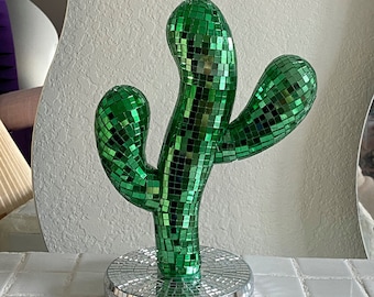 groovy green disco cactus home decor