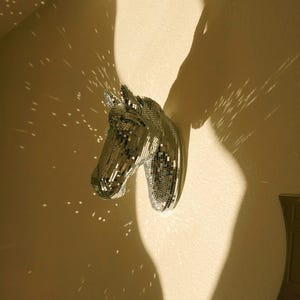disco pony wall art home decor wall mount  disco ball art dopamine decor