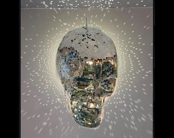 3 foot XL skull discoball decor