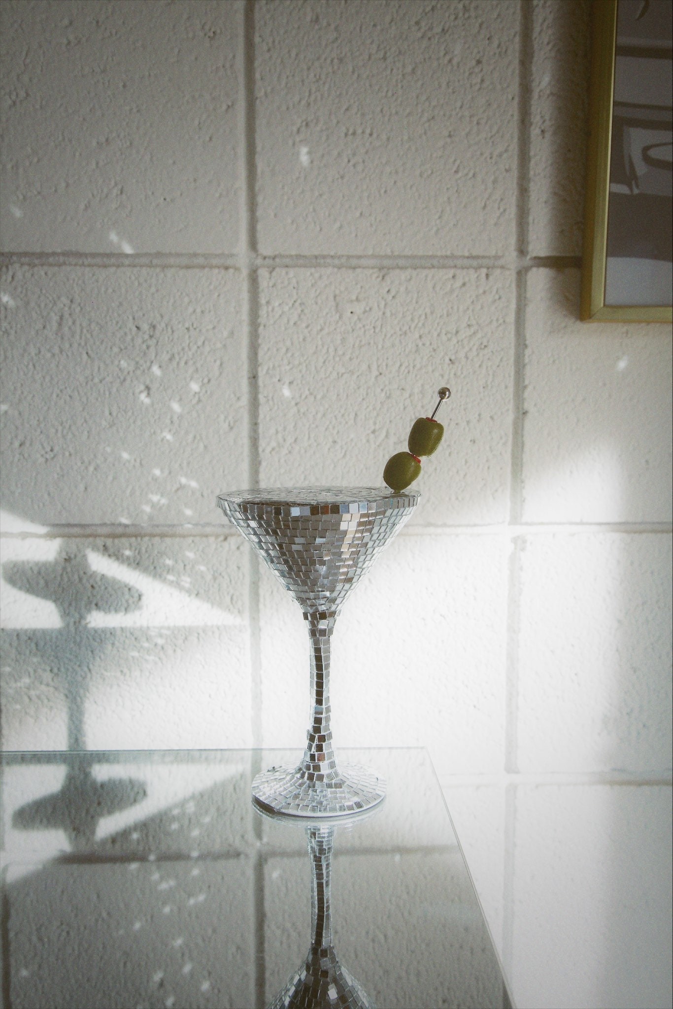 disco martini glass home decor