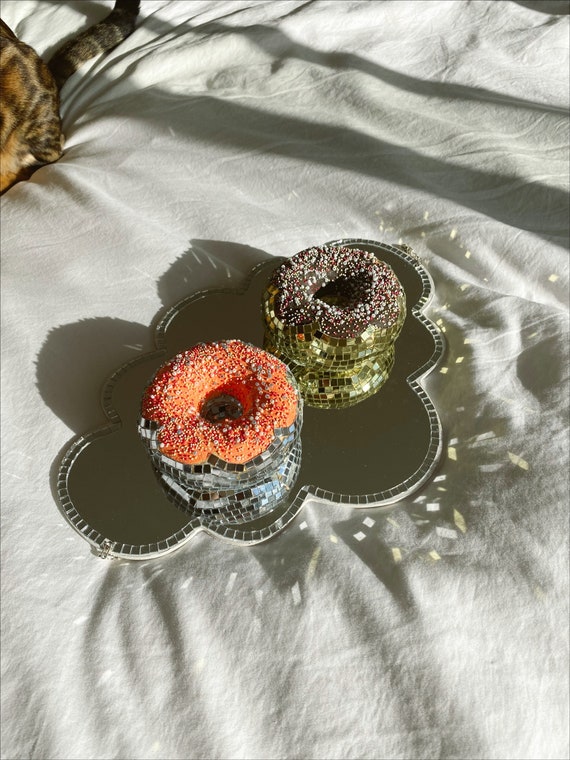 Disco Donut: Handmade Mirror Glass Eclectic Home Decor - Etsy