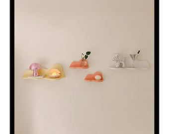 Small Pastel Floating Squiggle Shelf - 11"