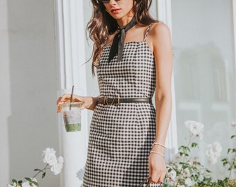 The Kate Skinny Black Silk Georgette Scarf