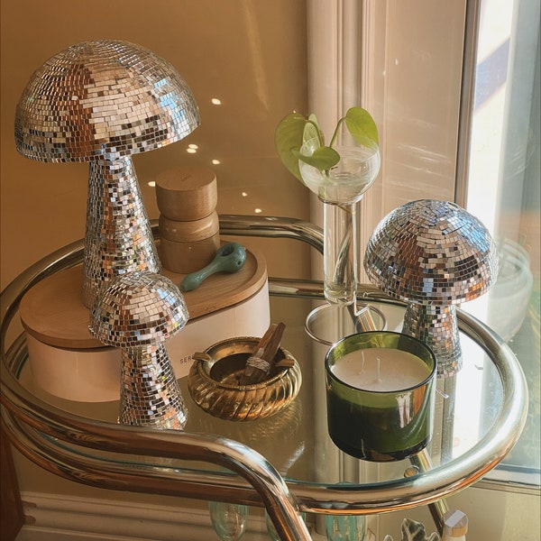 disco mushroom disco ball home decor