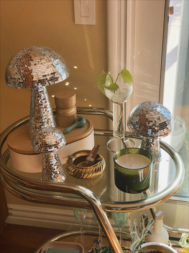 Disco Mushroom Disco Ball Home Decor Etsy