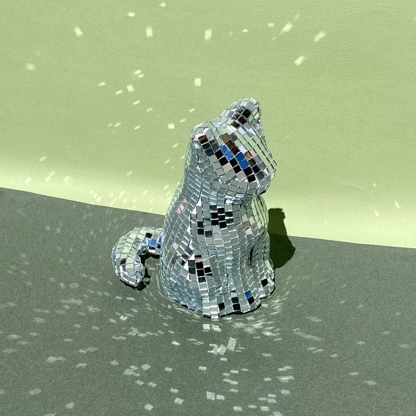 Disco Ball Cat Decor