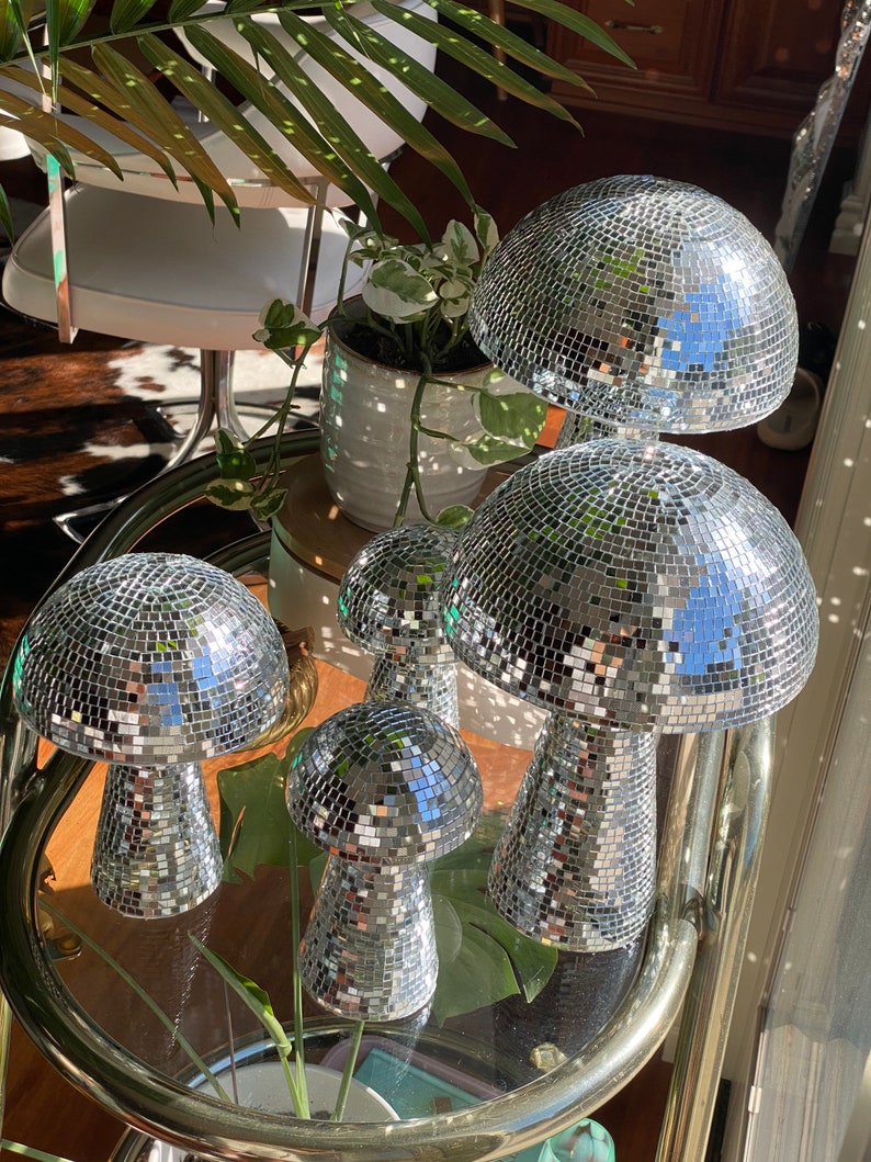 Disco Mushroom Disco Ball Home Decor Etsy