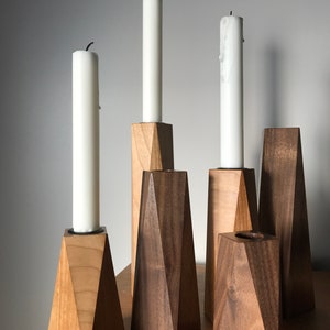 Hardwood Candle Holder Individual