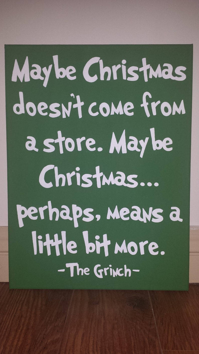 Maybe Christmas doesn't come from a store Canvas Etsy