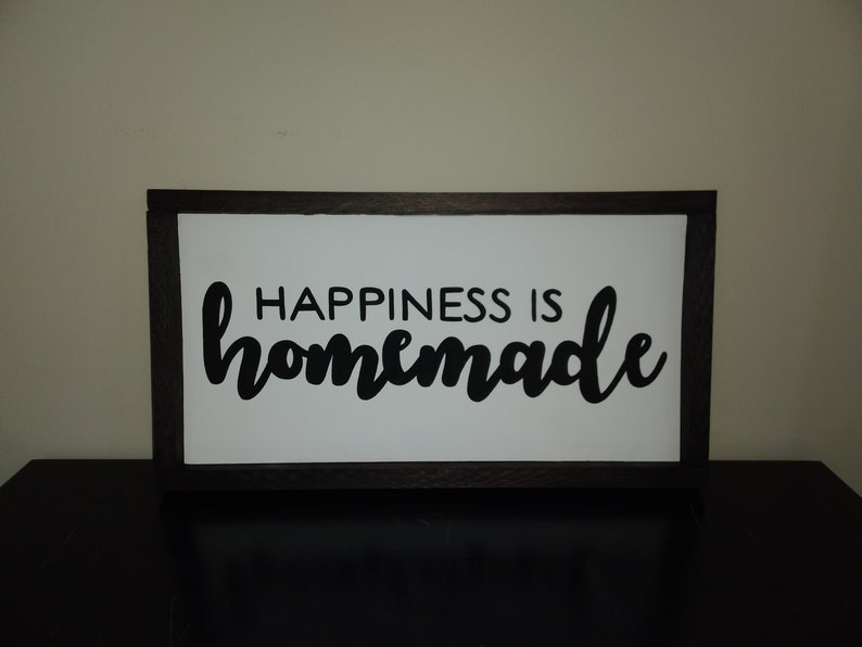 Kitchen Decor Wooden Sign Home decor happiness is homemade Homemade Sign
