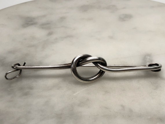 Large Antique Knot Brooch, Safety Pin, Kilt Pin, … - image 1