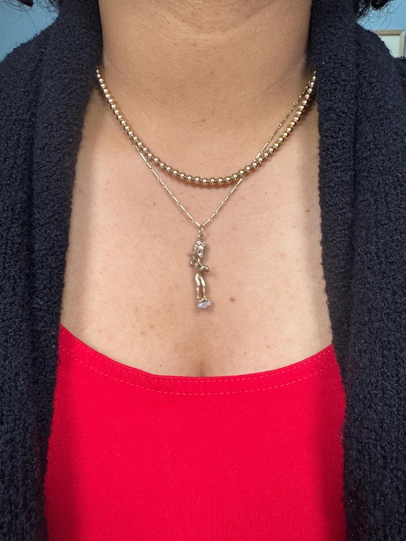 14K William Ruser Thursdays Child has far to go Charm, 5.2 grams, 1 1/2 inches. #PE1719 View 3